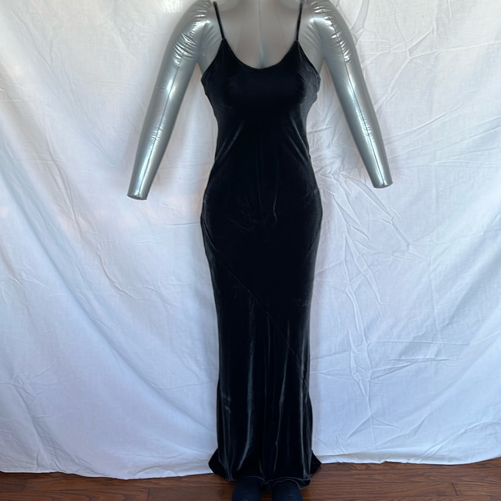 Black Velvet Evening Dress